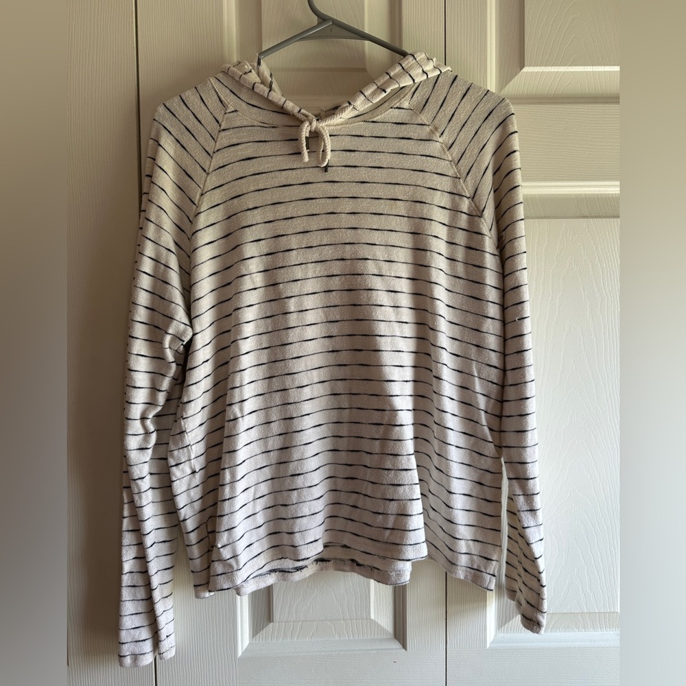 Aerie Black and Tan Striped Sweatshirt